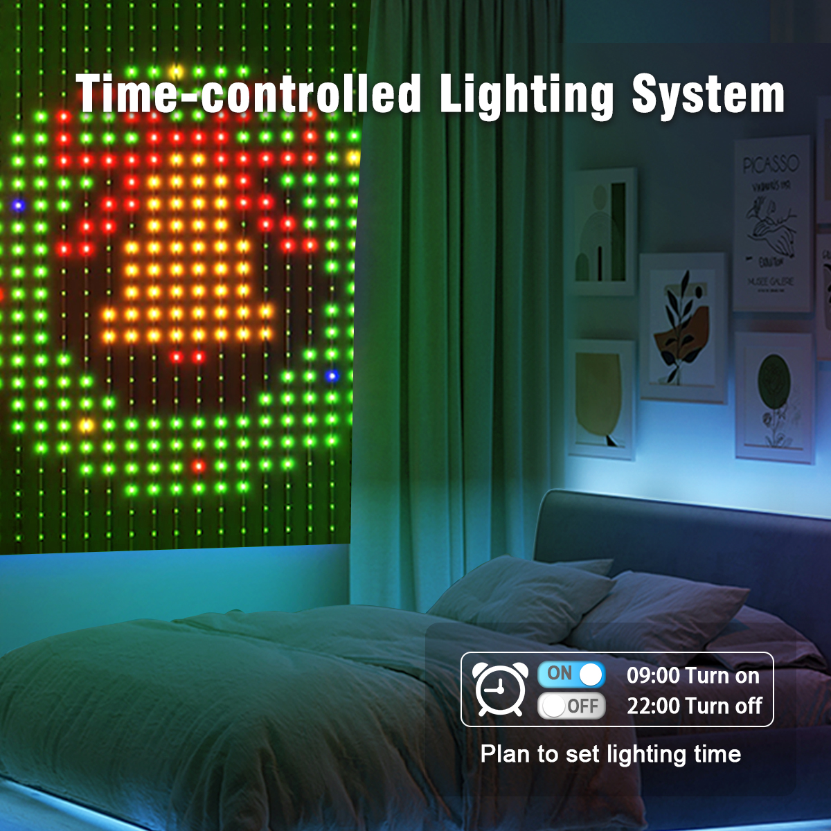 HCP039 DIY皮线窗帘灯串